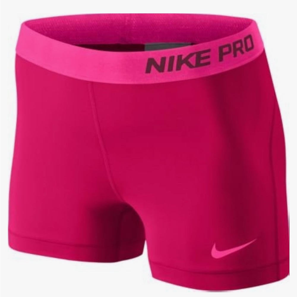 Nike Pro Dri-Fit Women’s 3” Short Fuschia Pink Spandex Compression Short, Medium